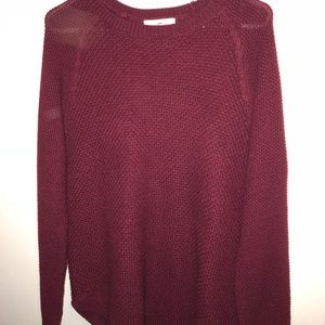 Maroon knit sweater